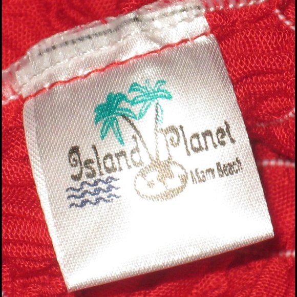 NEW Womens ISLAND PLANET MIAMI Red Gauze PANTS or STRAPLESS JUMPSUIT 1 Size - Picture 3 of 3